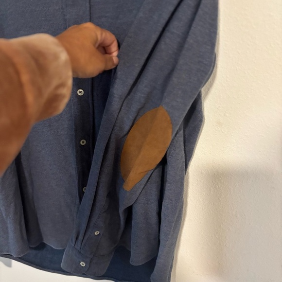 Zara Men's Slate Blue Button Down Shirt - Picture 2 of 6